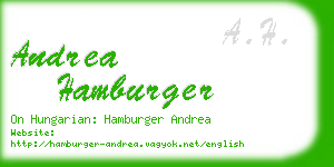 andrea hamburger business card